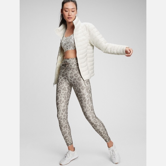 Gap Gapfit High Rise Blackout Technology Full Length Leggings Leopard Pants - Picture 2 of 2